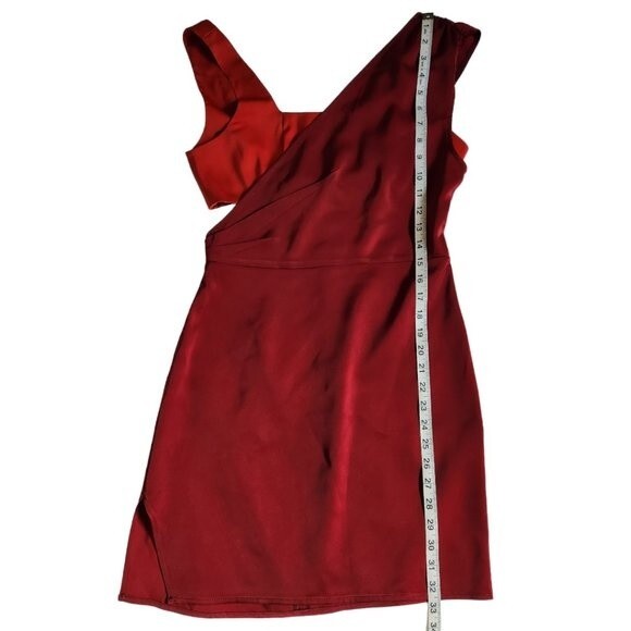 4SI3NNA Rust Burgundy CHAYANNE Color Block Sleeveless Mini Dress Sz S - Picture 11 of 12